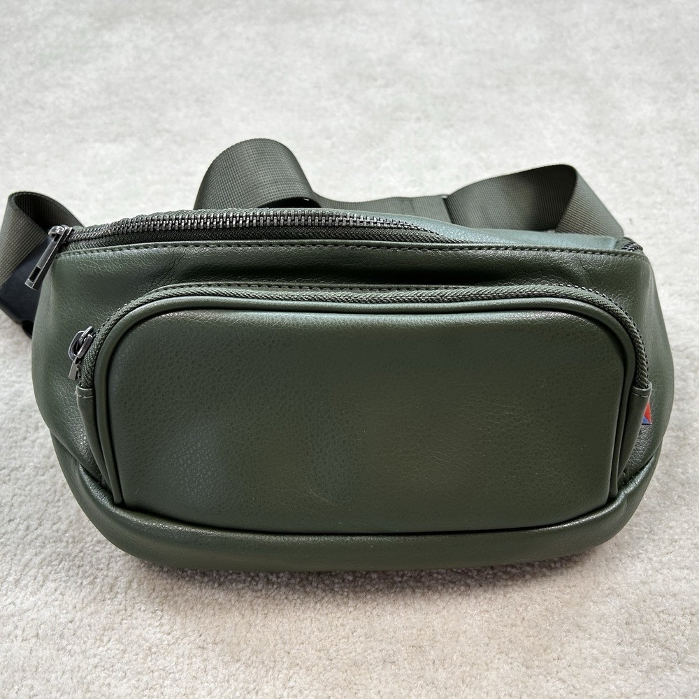 Kibou Diaper Fanny Pack CrossBody Belt Bag Olive Green With Changing Sheet